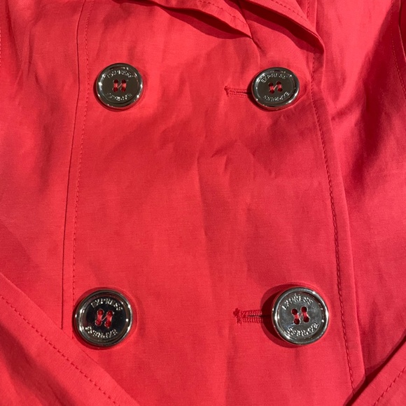 NWT Express short trench coat, coral, size M - Picture 4 of 14